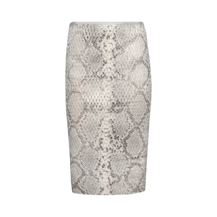 Alexander Wang Low Rise Midi Skirt W/ Engineered Slashing "Black/White"