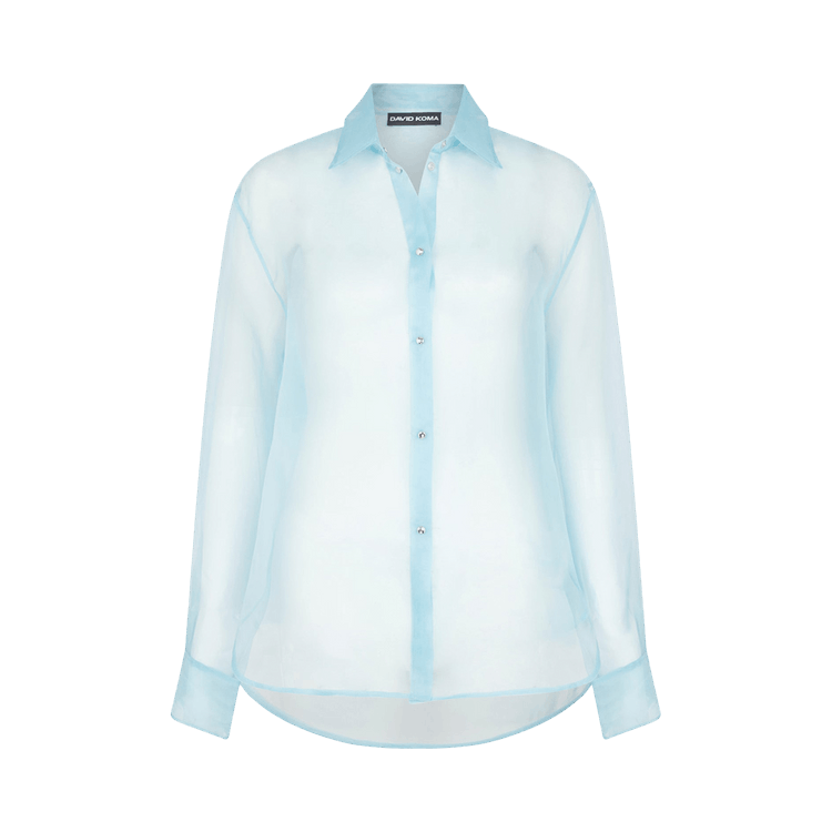 David Koma Organza Overshirt "Blue"