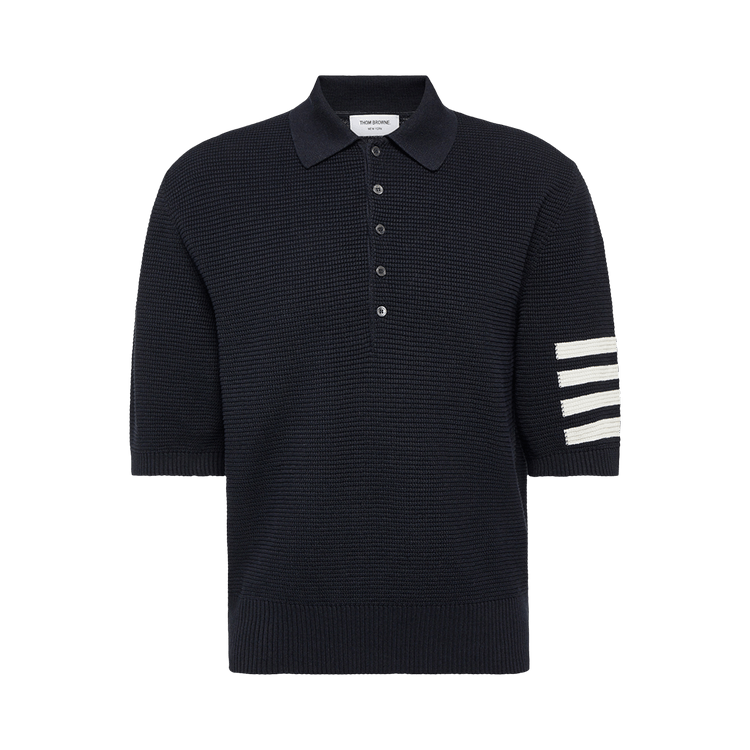 Thom Browne 4-Bar Relaxed Fit Polo "Navy"