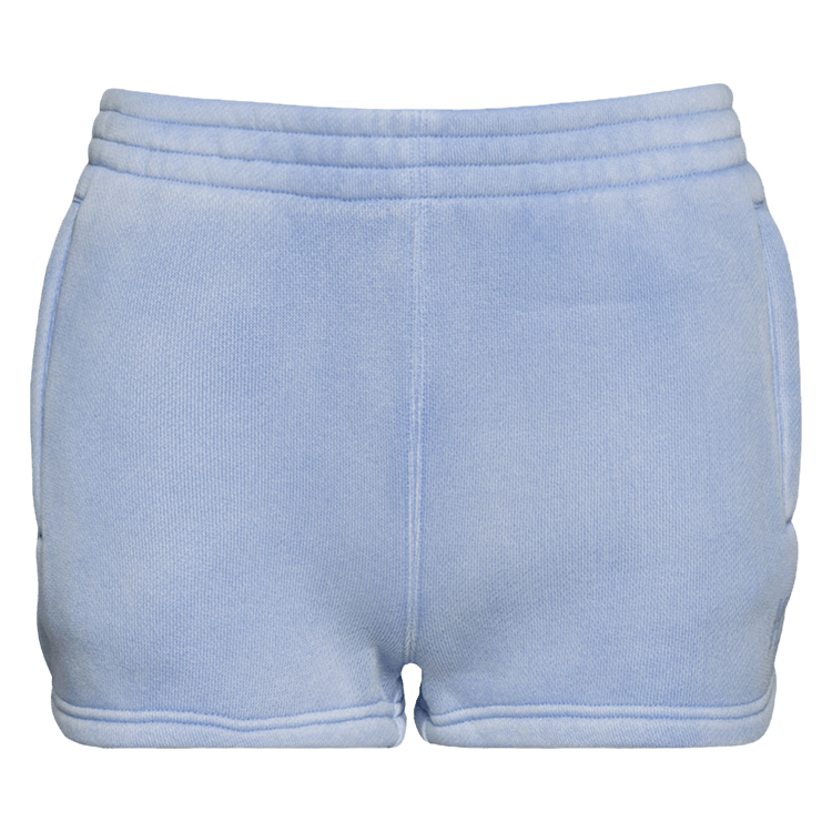 Alexander Wang Essential Terry Sweatshort W/ Puff Paint Logo "Washed Pale Blue"