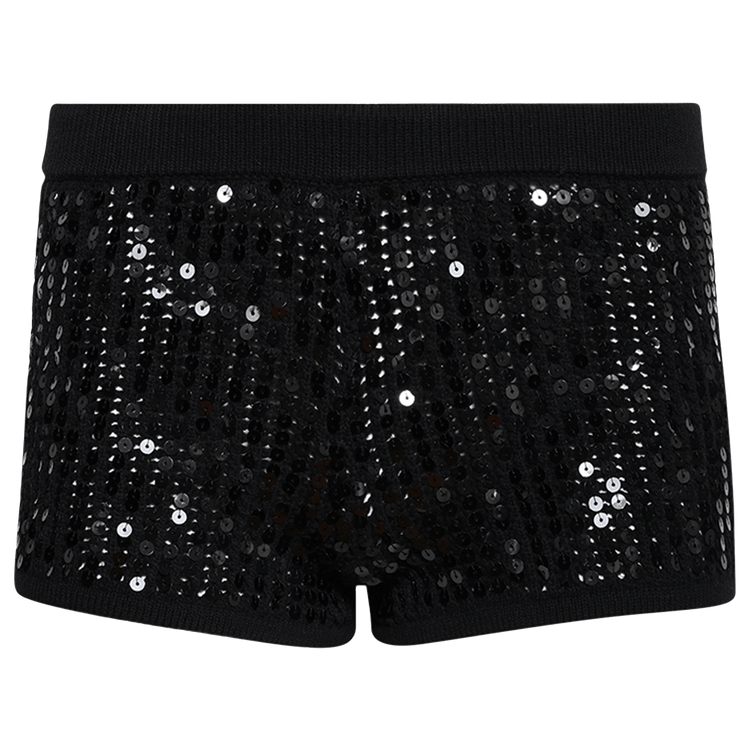 David Koma Sequin Embr Knit Shorts "Black"