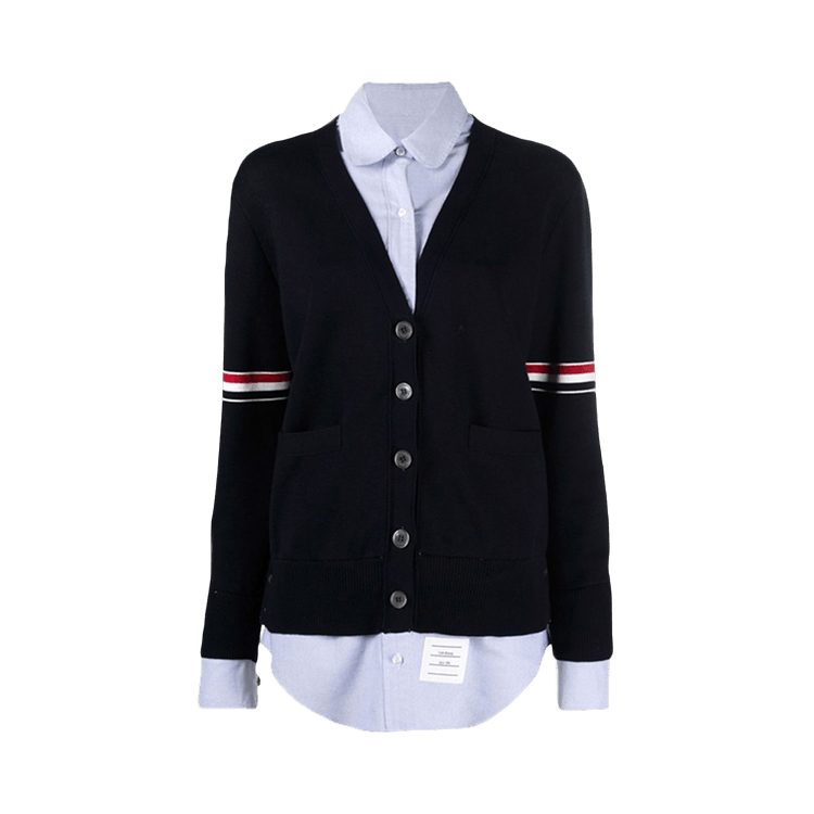 Thom Browne Combo Cardigan Shirt "Navy"
