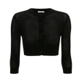 Victoria Beckham Cropped Sleeve Cardigan "Black"