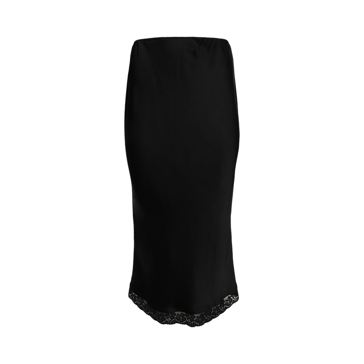 Victoria Beckham Lace Trim Slip Skirt "Black"
