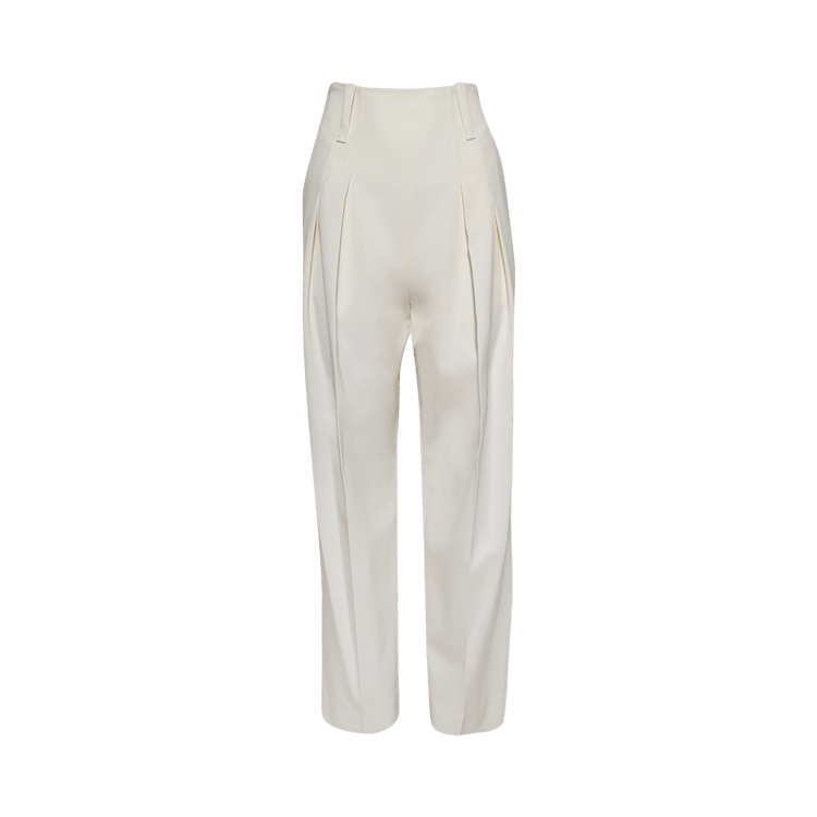 Victoria Beckham High Waist Cinch Trouser "Ivory"