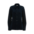 Victoria Beckham Shoulder Detail Slim Shirt "Indigo Garment Dye"