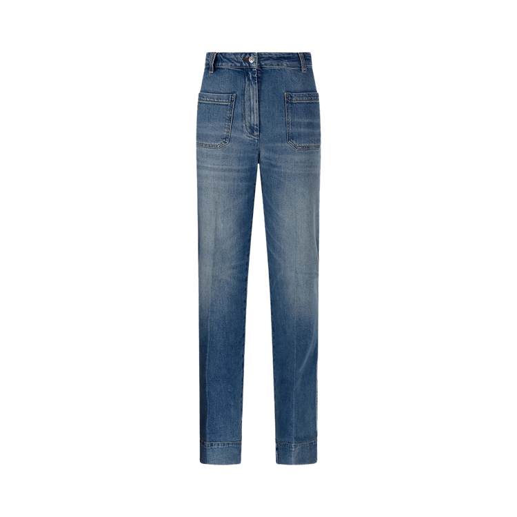 Victoria Beckham Regular Alina Jean "Washed Blue"