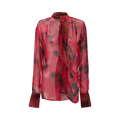 Victoria Beckham Drape Detail Blouse "Raspberry"