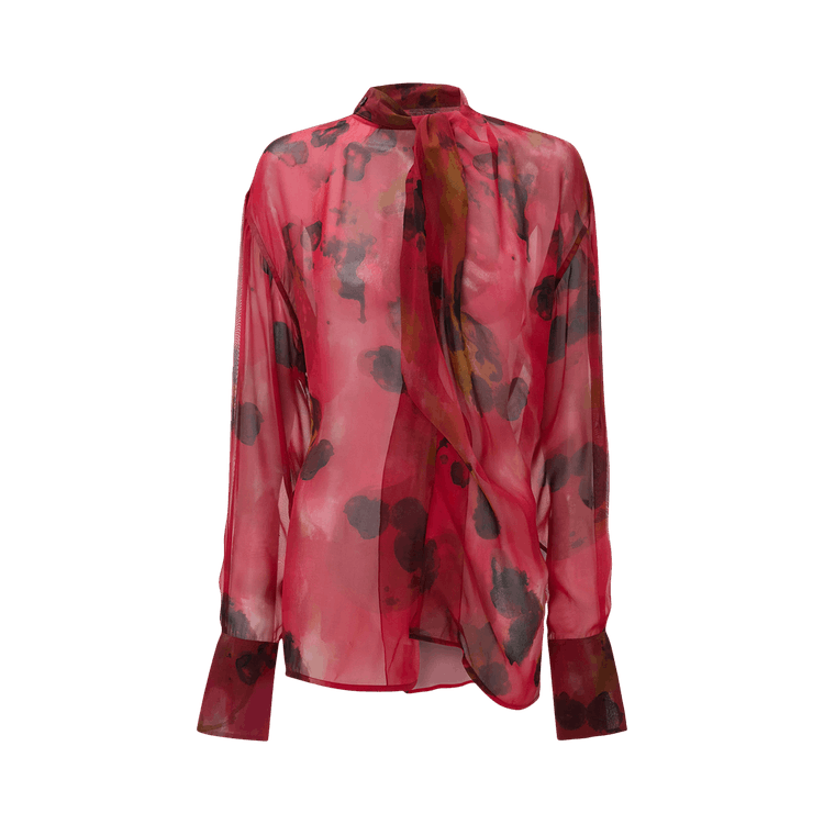 Victoria Beckham Drape Detail Blouse "Raspberry"