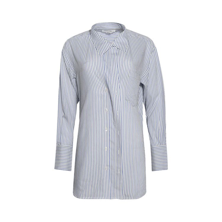 Victoria Beckham Wrap Tuck Detail Blouse "White/Regatta/Ice Lemon"