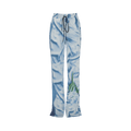 Victoria Beckham Pleat Detail Pyjama Trouser "Satin Flowers Ice Blue"