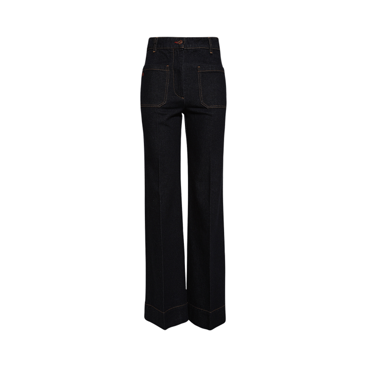 Victoria Beckham Alina Jean "Dark Indigo Rinse"