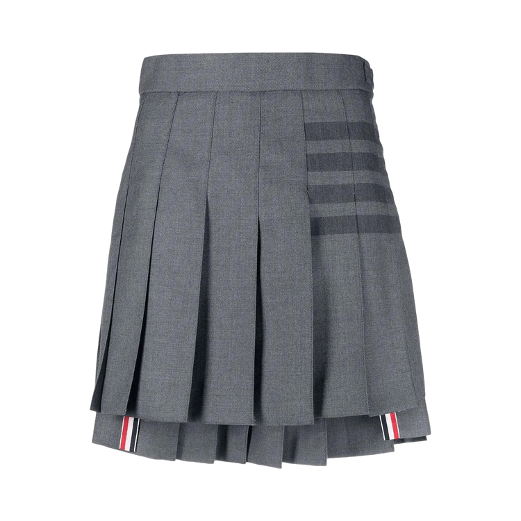 Thom Browne Thigh Length Dropped Back Pleated Skirt "Medium Grey"
