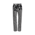Alexander Wang Ez Relaxed Straight Jean Embroidered Logo "Black Acid Crush"
