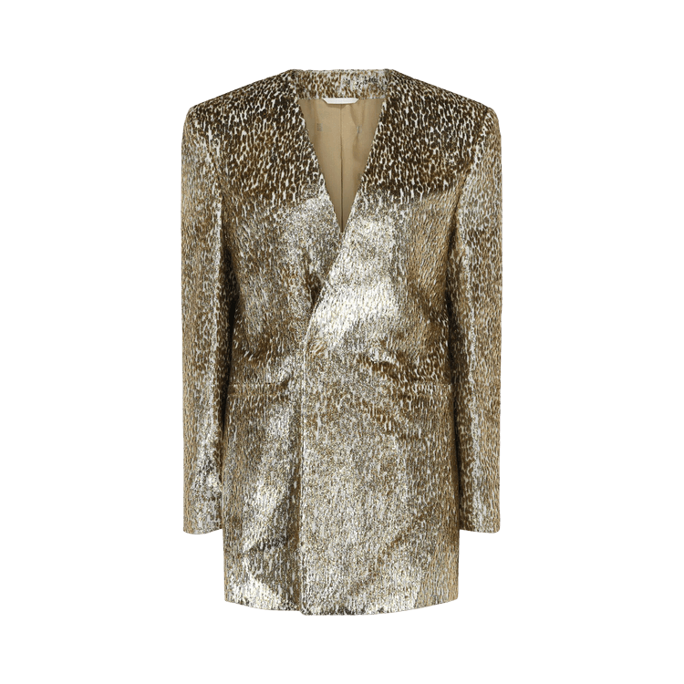 Givenchy Animal Print Single Breasted Blazer "Golden"
