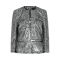 Givenchy Animal Print Single Breasted Jacket "Silver"