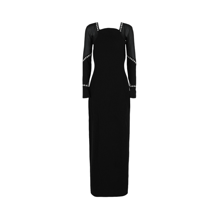 Givenchy Crystal Embellished Crepe Gown "Black"