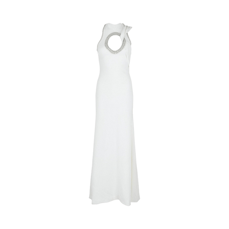 Givenchy Cutout Crystal Embellished Gown "White/Silver"