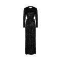 Givenchy Embroidered Sequin Gown with Cutout Detail "Black"