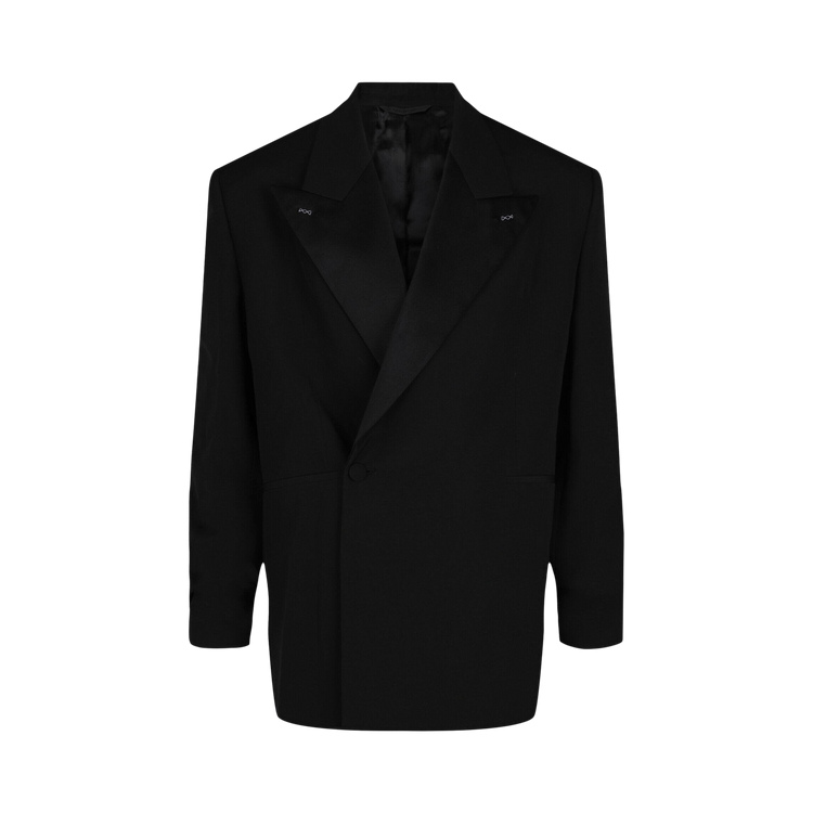 Givenchy Oversized Wool Blazer with Satin Lapels "Black"