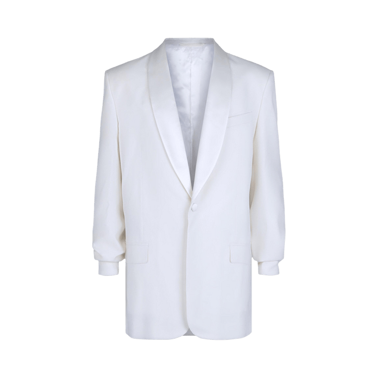 Givenchy Shawl Woven Lapel Jacket "White"