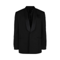 Givenchy Wool Jacket with Satin Shawl Lapel "Black"