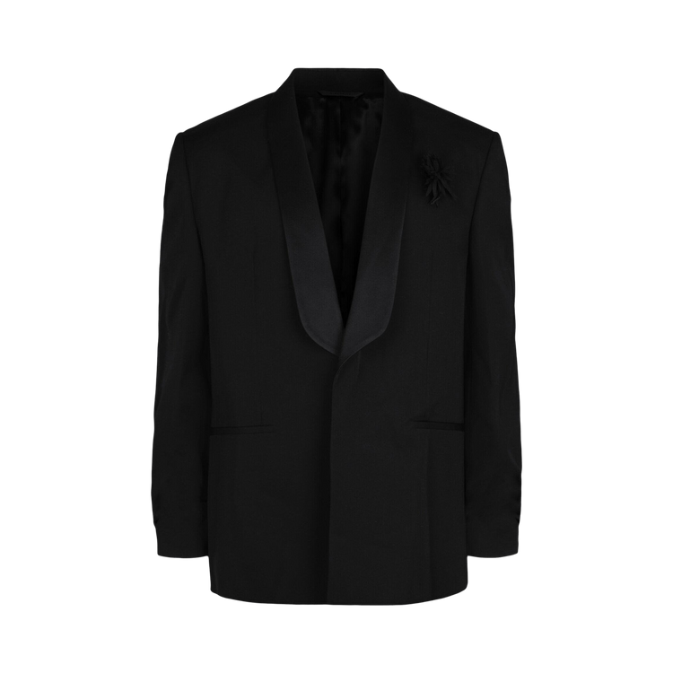 Givenchy Wool Jacket with Satin Shawl Lapel "Black"