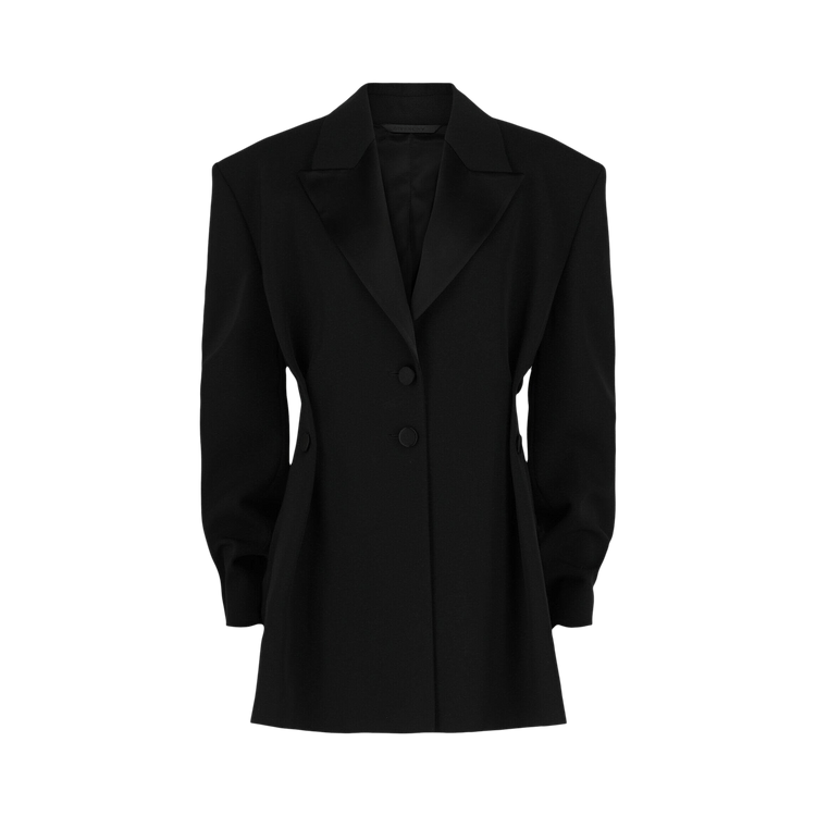 Givenchy Pleated Single Breasted Blazer "Black"