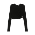Christopher Esber Bezel Quartz Long-Sleeve Top "Black"