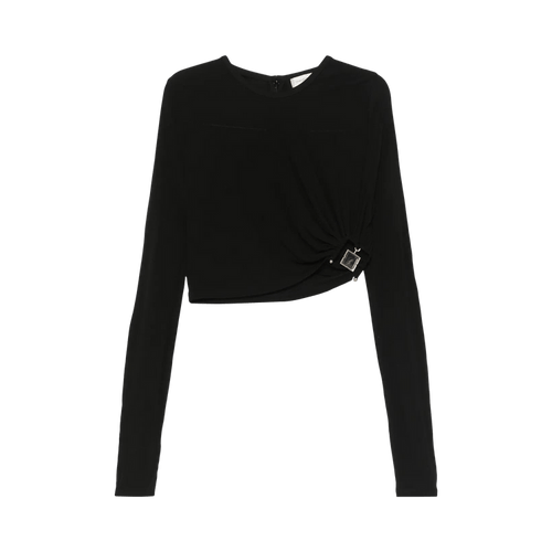 Christopher Esber Bezel Quartz Long-Sleeve Top "Black"