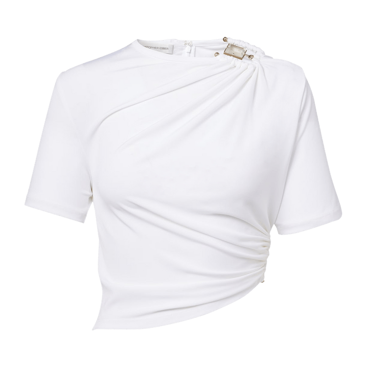 Christopher Esber Bezel Quartz Jersey Tee "White"