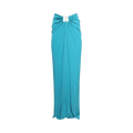 Christopher Esber Bezel Quartz Ruched Skirt "Teal"