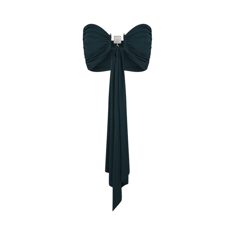 Christopher Esber Bezel Quartz Drape Top "Evergreen"