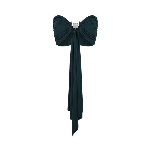 Christopher Esber Bezel Quartz Drape Top "Evergreen"
