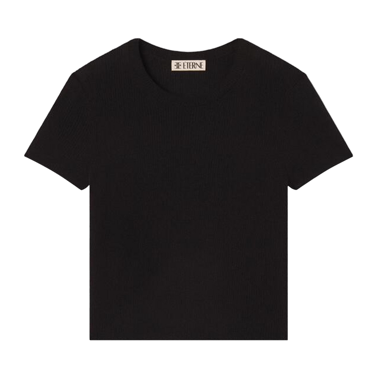 Eterne Rib Stitch Baby Tee "Black"