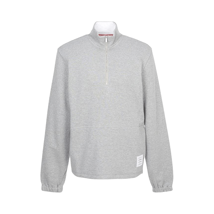 Thom Browne Half Zip Pullover "Light Grey"
