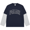 Palace Surprisingly Long-Sleeve "Navy/Grey Marl"
