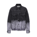 Feng Chen Wang Deconstructed Tie Dye Denim Jacket "Black Purple"