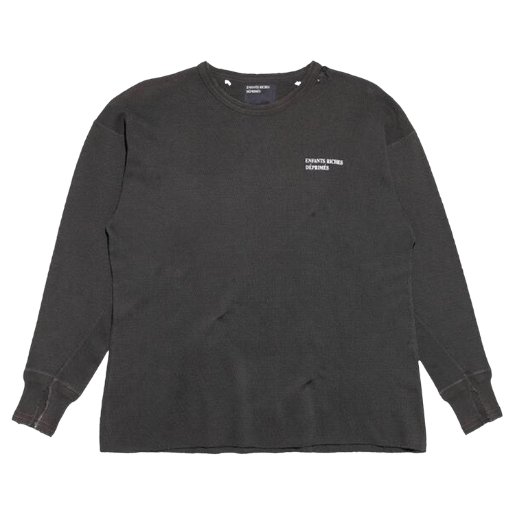 Enfants Riches Déprimés Classic Logo Distressed Thermal Long-Sleeve "Charcoal"
