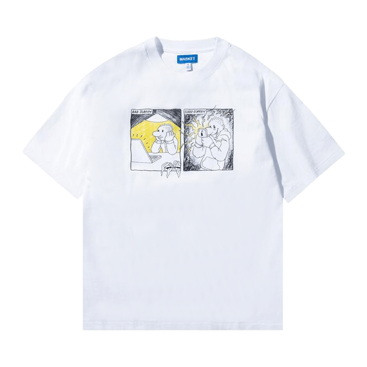 Market Good Screen Comic T-Shirt "White"