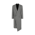 Alexander McQueen Asymmetrical Houndstooth Coat "White/Black"