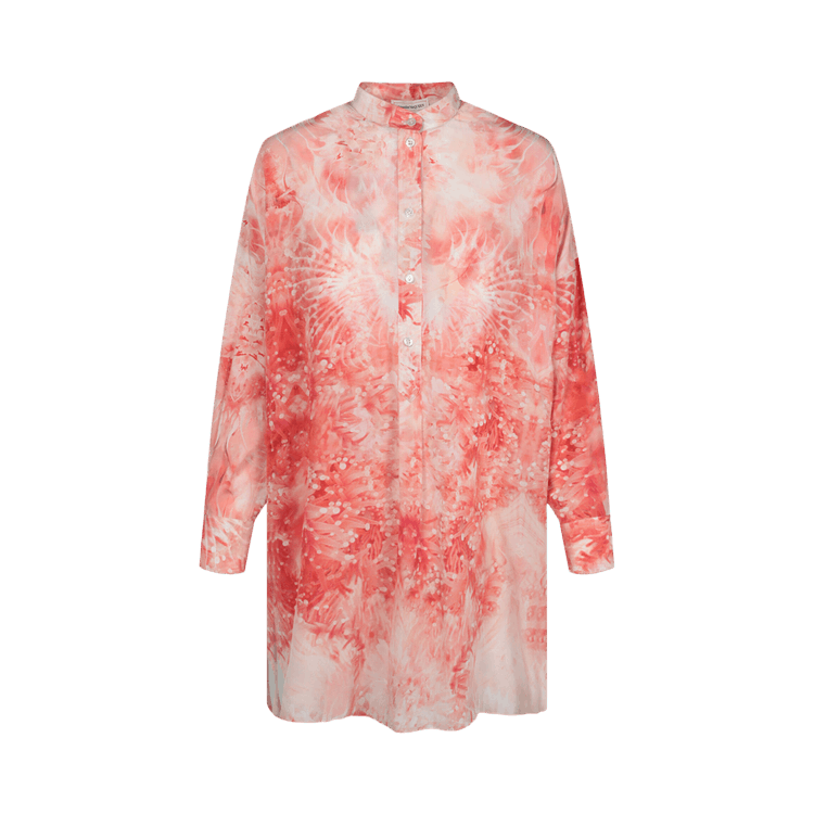 Alexander McQueen Silk Printed Tunic "Coral"
