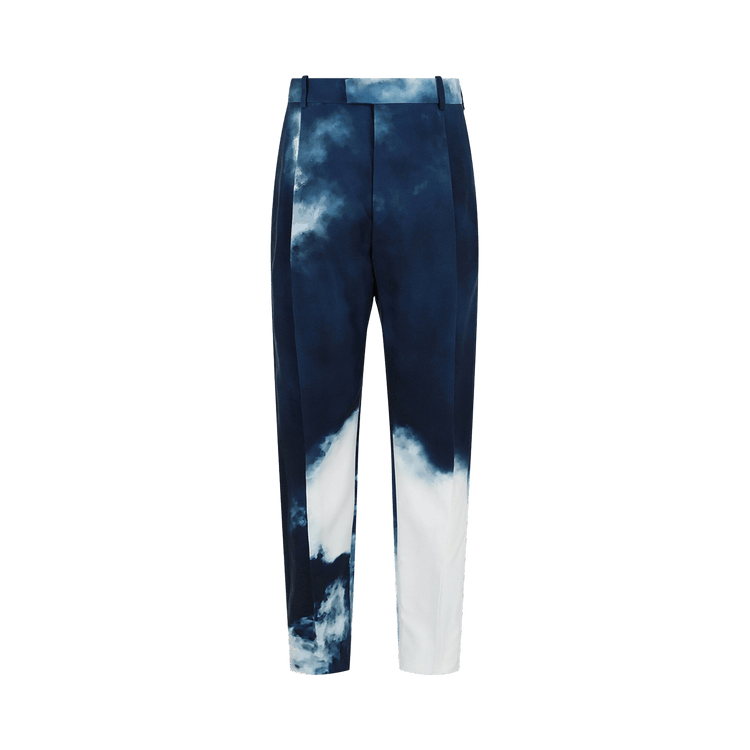 Alexander McQueen Pleated Trousers "Denim Blue"
