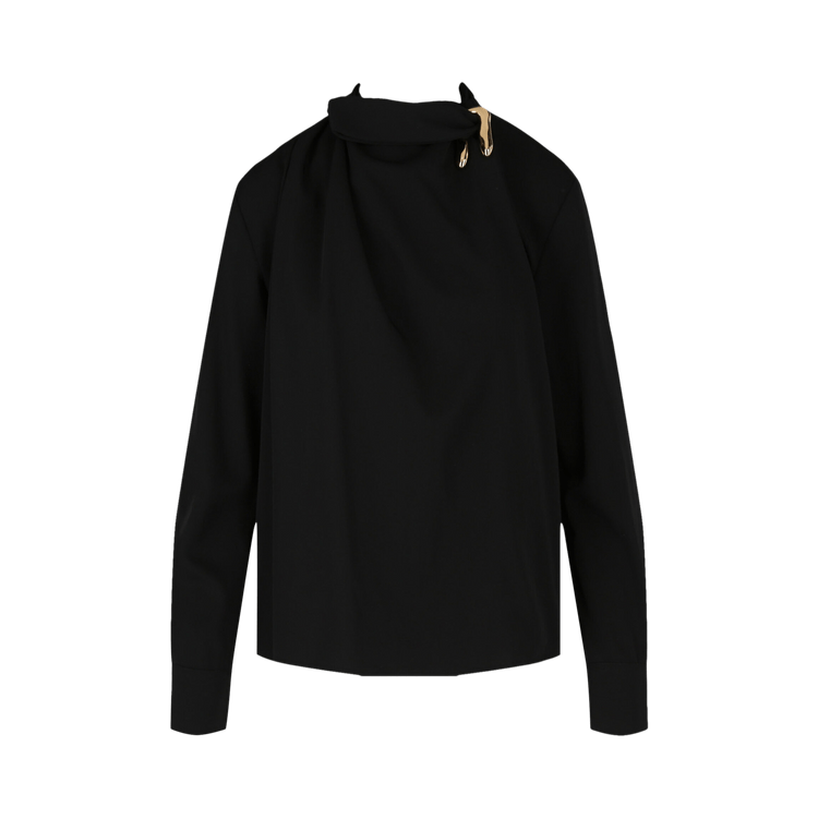 Bottega Veneta Draped Blouse "Nero"