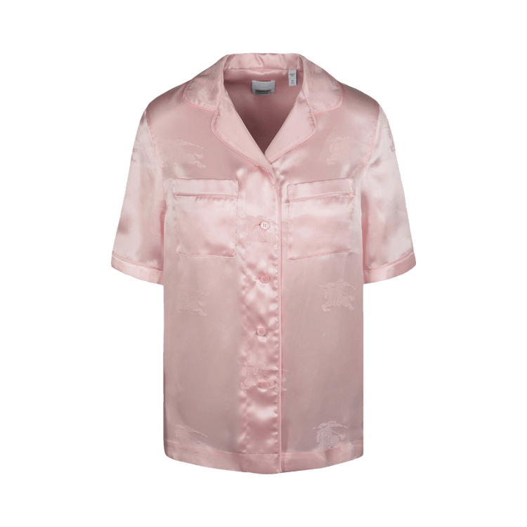 Burberry EKD Jacquard Silk Shirt "Pink"