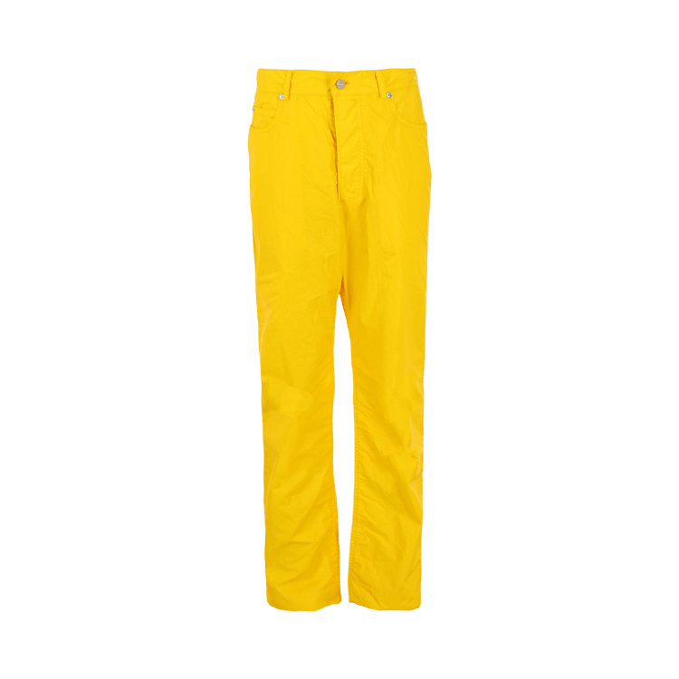 Ferragamo Button Fly Nylon Pants "Yellow"