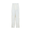 Ferragamo Convertible Zip Pants "White"