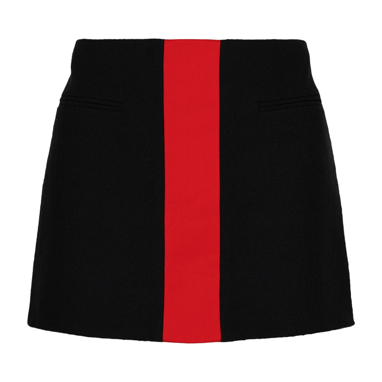 Ferragamo Contrasting Panel Mini Skirt "Black"