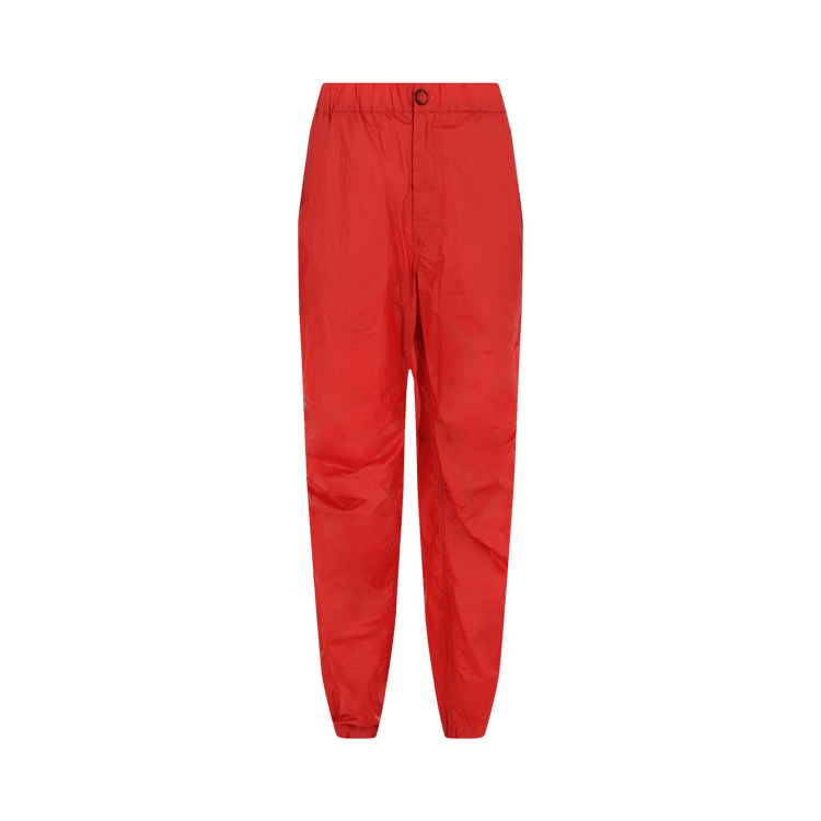 Ferragamo Coated Drawstring Straight Leg Pants "Red"