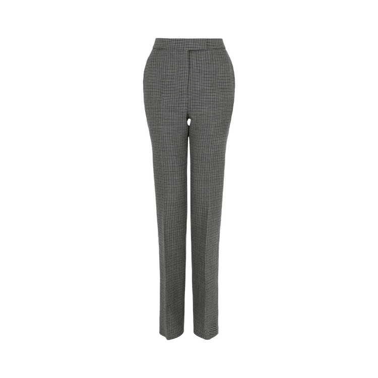 Ferragamo Wool Houndstooth Trousers "Grey"